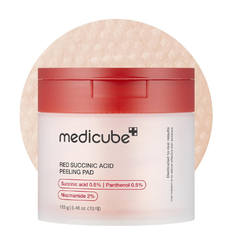 Medicube Red Succinic Acid Panthenol Facial Peeling Pads - 155g