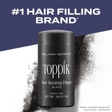 Toppik Hair Building Fibers Black 27.5g | Hair Loss Concealer