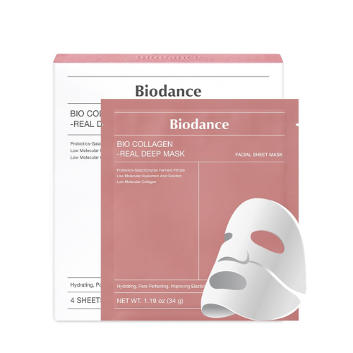 Biodance Bio Collagen Real Deep Mask Pack of 4 | Korean Anti-Aging Face Mask India