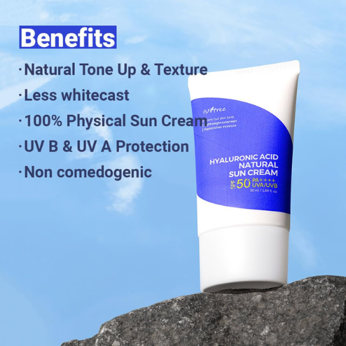 Isntree Hyaluronic Acid Natural Sun Cream SPF50 | Korean India