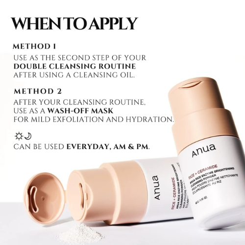 Anua Rice Enzyme Brightening Cleansing Powder 40g | Korean Exfoliating Cleanser