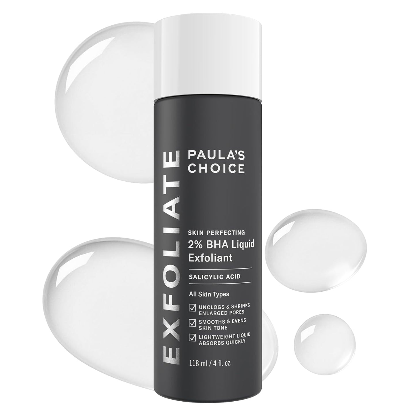 Paula’s Choice Perfecting 2% BHA Liquid Exfoliant – 118ml | Salicylic Acid for Blackheads & Pores