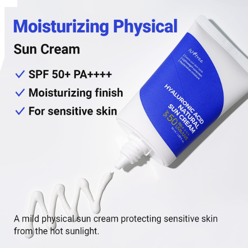 Isntree Hyaluronic Acid Natural Sun Cream SPF50 | Korean India