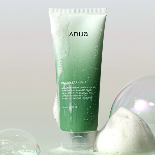 Anua Heartleaf Quercetinol Pore Deep Cleansing Foam, Facial Cleanser, for Double Cleansing, BHA, Hyaluronic Acid, Glycerin, Face Wash, Blackhead Remover, Korean Skincare (150ml)