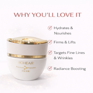 L’CHEAR Platinum Polypeptide Beauty Essence Cream | Anti-Aging Moisturizer | Firming & Brightening Face Cream