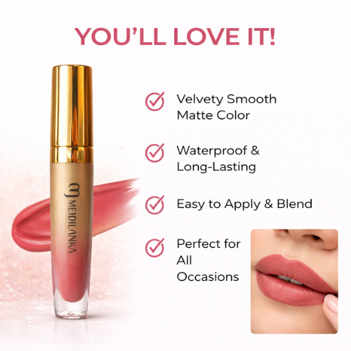 MEDILANKA Lip Glaze | High-Shine Long-Lasting Lip Gloss | Lightweight & Non-Sticky Finish
