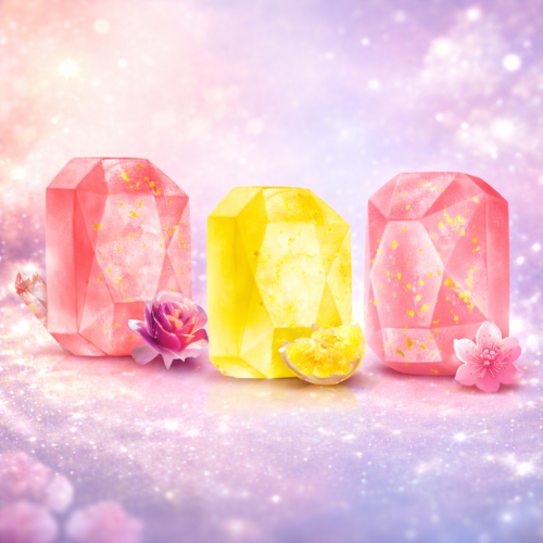 SADOER Rose Flower Gold Foil Soap | 24K Gold Handmade Soap | Moisturizing & Fragrant Bath Soap