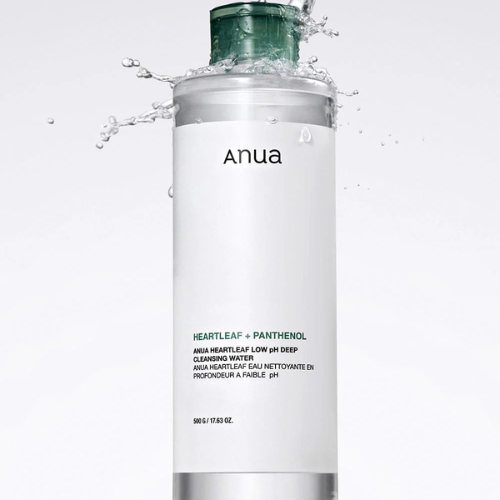 Anua Heartleaf + Panthenol Low pH Deep Cleansing Water 500ml | Korean Micellar Water