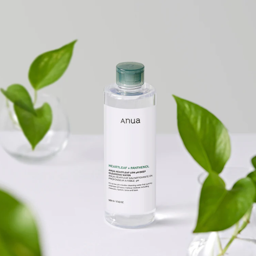 Anua Heartleaf + Panthenol Low pH Deep Cleansing Water 500ml | Korean Micellar Water