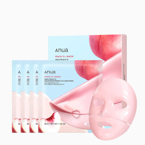 Anua Peach 70+ Niacin Brightening Collagen Mask 25ml | Korean Sheet Mask for Glowing Skin