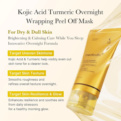 Medicube Kojic Acid Turmeric Night Wrapping Mask 75ml | Korean Brightening Mask India