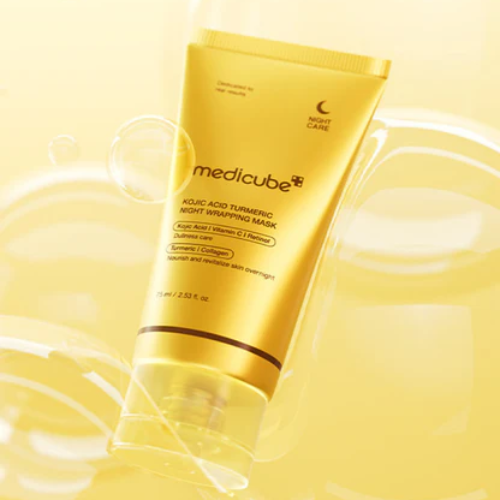 Medicube Kojic Acid Turmeric Night Wrapping Mask 75ml | Korean Brightening Mask India