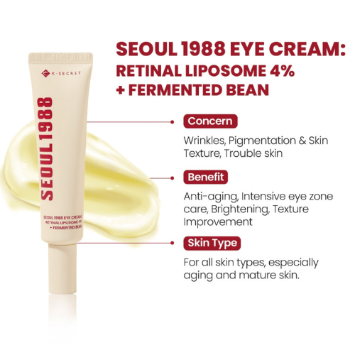 K-SECRET SEOUL 1988 Eye Cream Retinal Liposome 4% + Fermented Bean 30ml