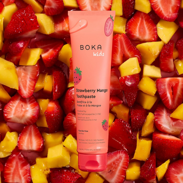 Boka Kids Strawberry Mango Toothpaste | Fluoride-Free Safe India