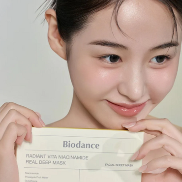 Biodance Radiant Vita Niacinamide Real Deep Mask (4 Sheets) - Brightening Korean Sheet Masks