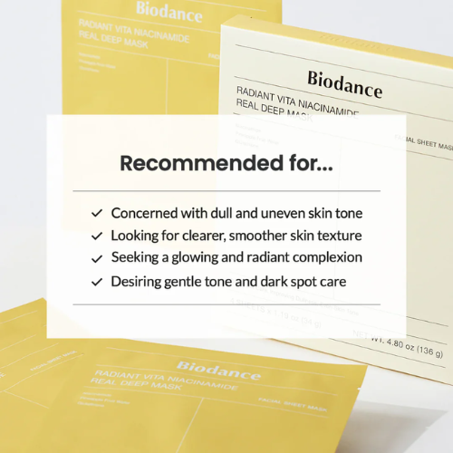 Biodance Radiant Vita Niacinamide Real Deep Mask (4 sheets)