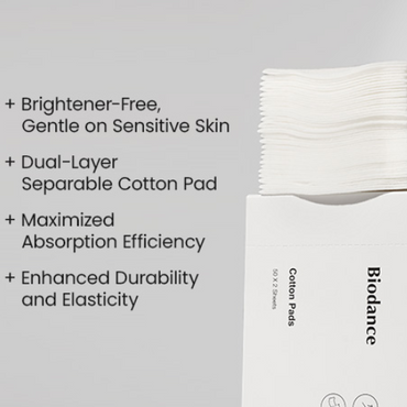 Biodance Cotton Pad 50×2 Sheets - Premium Korean Skincare Cotton Pads