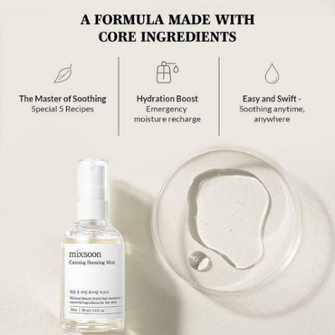 Mixsoon Calming Boosting Mist 50ml - Korean Soothing Facial Mist Spray