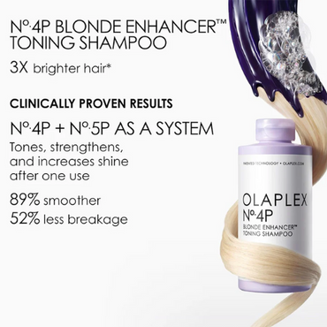 Olaplex N°4P Purple Shampoo 250ml - Professional Blonde & Silver Hair Care
