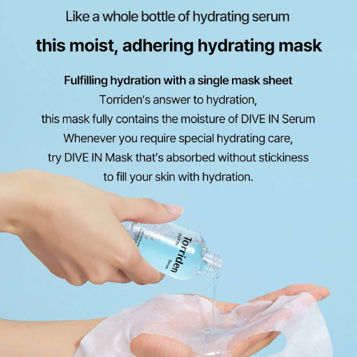 Torriden Dive-In Mask Pack 27ml - Korean Intensive Hydrating Face Mask