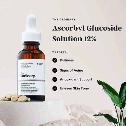 The Ordinary Ascorbyl Glucoside Solution 12% 30ml | Vitamin C Serum for Sensitive Skin India