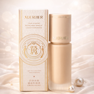 XUERUIER Four Seasons Refreshing Liquid Foundation | Lightweight Long-Lasting Coverage | Natural Brightening Finish