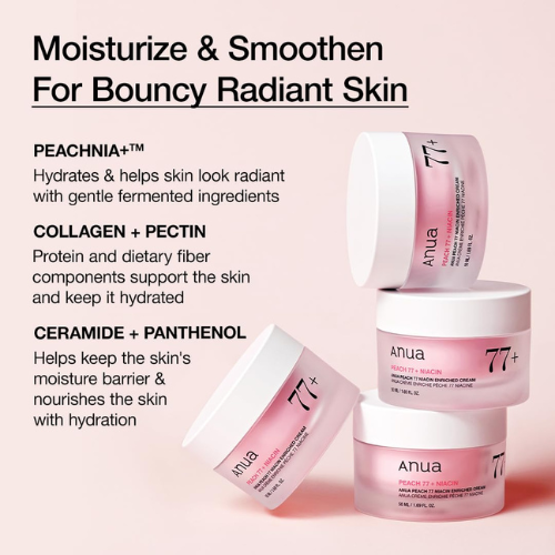 Anua Peach 77 Niacin Enriched Cream 50ml | Korean Brightening Moisturizer
