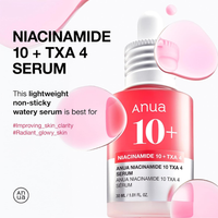 Anua Clear & Glow Duo(Heartleaf Cleanser + Niacinamide TXA Serum) | Soothing, Acne-Safe Korean Skincare Set