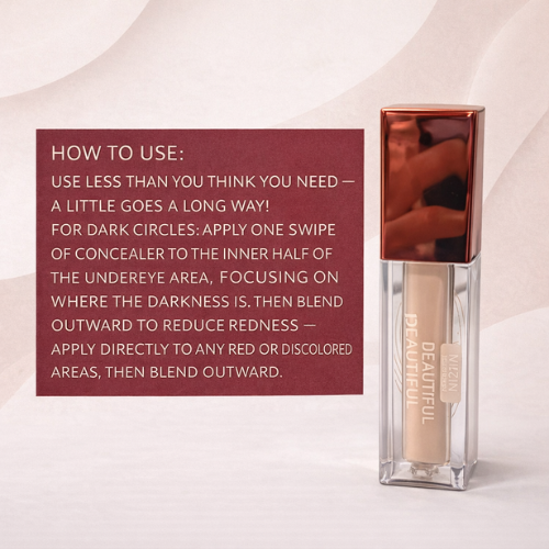 M2N London Beautiful Concealer | Full Coverage Liquid Concealer | Long-Lasting Natural Finish