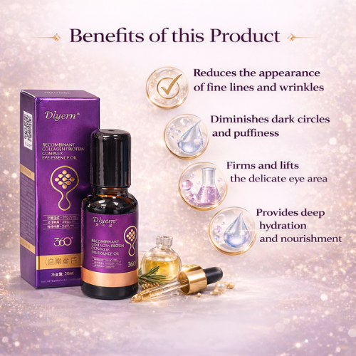 Dlyern Collagen Protein Eye Essence Oil | Anti-Aging Eye Serum | Hydrating & Firming Eye Care