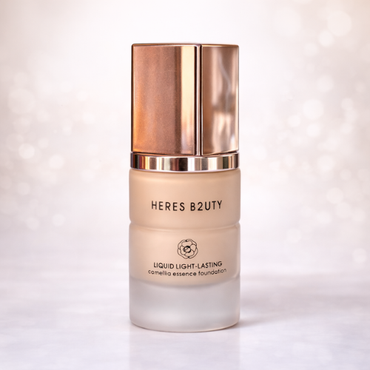 HERES B2UTY Liquid Light-Lasting Camellia Essence Foundation | Long-Lasting Hydrating Coverage | Natural Glow Finish
