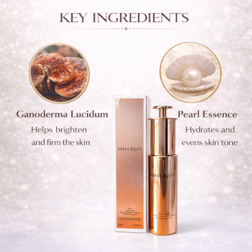 HERE B2UTY Cordyceps Revitalizing Anti-Wrinkle Firming Essence | Skin Lifting & Hydrating Face Serum