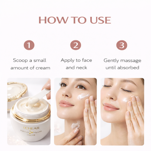 L’CHEAR Platinum Polypeptide Beauty Essence Cream | Anti-Aging Moisturizer | Firming & Brightening Face Cream
