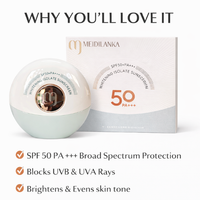 MEIDILANKA Whitening Isolate Sunscreen SPF 50+ PA+++ | Broad Spectrum UV Protection | Lightweight Daily Sun Cream