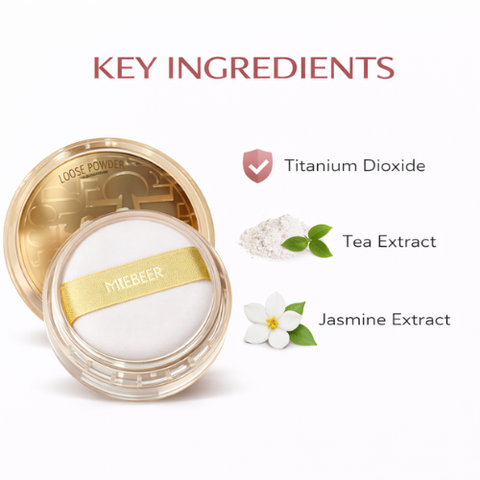 MEIGEER Luxury Loose Powder | Soft Skin Finish Face Powder | Oil Control & Long-Lasting Makeup Setting