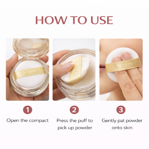 MEIGEER Luxury Loose Powder | Soft Skin Finish Face Powder | Oil Control & Long-Lasting Makeup Setting