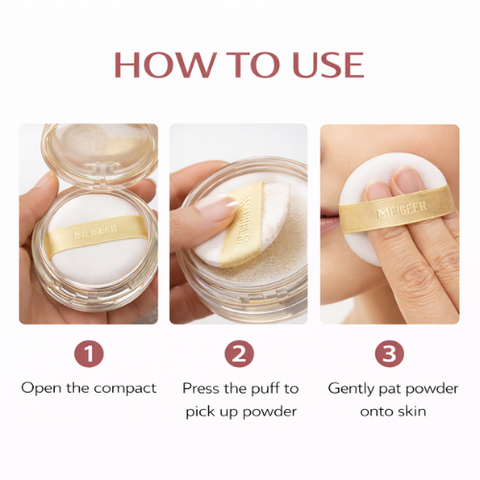 MEIGEER Luxury Loose Powder | Soft Skin Finish Face Powder | Oil Control & Long-Lasting Makeup Setting