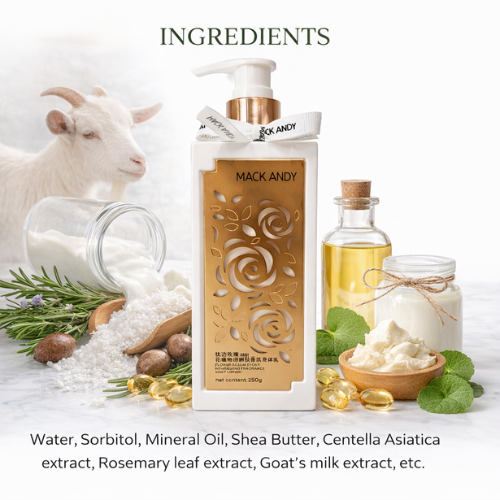 MACK ANDY Flower Realm Body Milk | Deep Moisturizing Body Lotion | Long-Lasting Hydration & Floral Fragrance