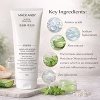 MACK ANDY Amino Acid Moisturizing Facial Cleanser | Soothing Face Wash | Gentle & Hydrating Cleanser
