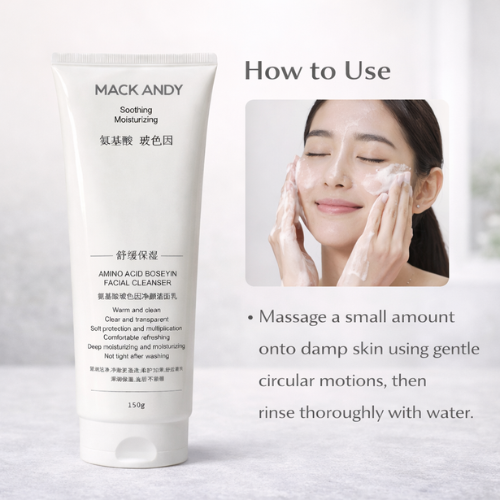 MACK ANDY Amino Acid Moisturizing Facial Cleanser | Soothing Face Wash | Gentle & Hydrating Cleanser