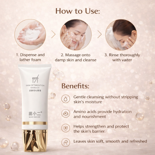 MIAO XIAO ER Amino Acid Clear Moisturizing Face Wash | Gentle Hydrating Cleanser | Skin Optimization Care