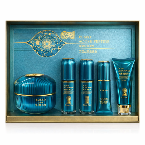 SDANNA Plant Active Peptide Luxury Skincare Gift Set | Anti-Aging & Firming Complete Face Care Kit