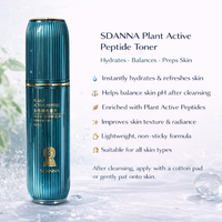 SDANNA Plant Active Peptide Luxury Skincare Gift Set | Anti-Aging & Firming Complete Face Care Kit