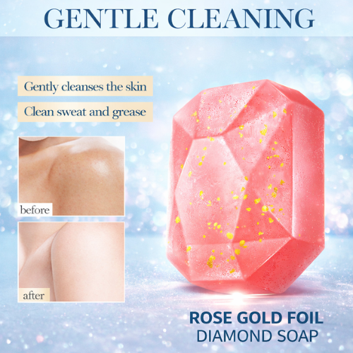 SADOER Rose Flower Gold Foil Soap | 24K Gold Handmade Soap | Moisturizing & Fragrant Bath Soap