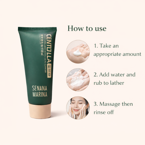 Senana Marina Centella Facial Cleanser | Soothing & Hydrating Face Wash | Gentle Cleanser for Sensitive Skin