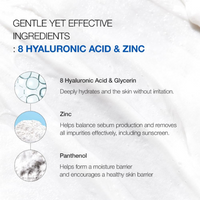 Anua Hyaluronic Acid 8 + Panthenol Cleanser 150ml | Korean Hydrating Cleanser for Sensitive Skin