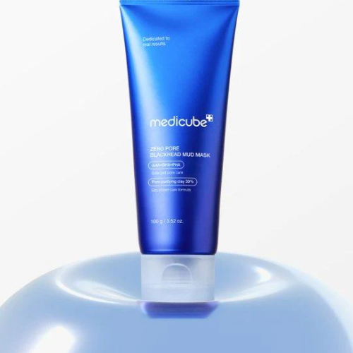 medicube Zero Pore Blackhead Mud Facial Mask - Skin Cooling & Pore Tightening - 3 Minute Quick Dry Formula with AHA, BHA, PHA, and Pore-Purifying Clay - Korean Mud Mask 3.52 oz