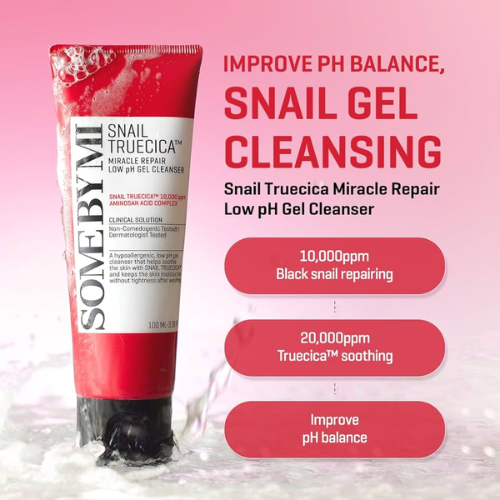 SOME BY MI Snail Truecica Miracle Repair Low pH Face Gel Cleanser (100 ml)