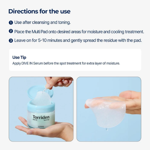 Torriden Dive-In Multi Pad (80ea) | Hydrating Toner Pads