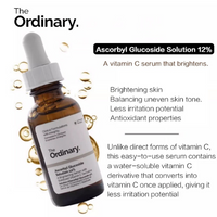 The Ordinary Ascorbyl Glucoside Solution 12% 30ml | Vitamin C Serum for Sensitive Skin India